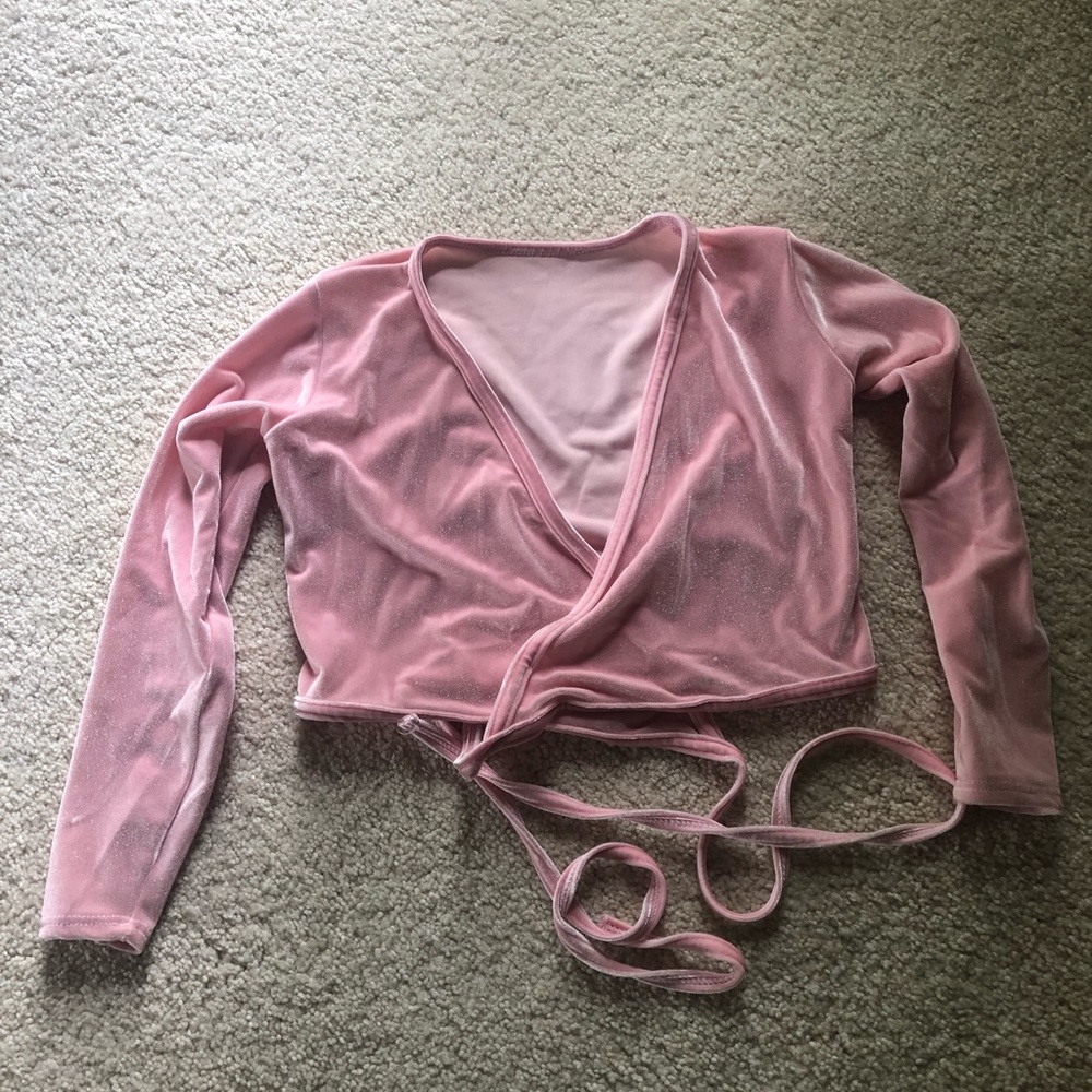 Girls Medium Cross Tie Dance Top